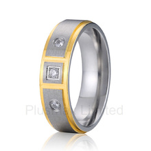 Anéis de titânio puro de promessa de casamento para aniversário, joias personalizadas, especialista em fábrica 2024 - compre barato