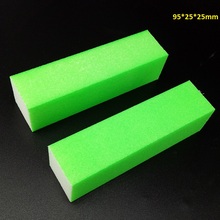 2pcs/lot High Quality Green Pro Nail Buffer File Pink Sponge Sandpaper Emery Block PolishingCandy color Manicure Pedicure Sets 2024 - купить недорого