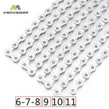Movigor Ultralight Steel Bike Chains 1 6 7 8 9 10 11 Speed MTB Road Bike Chains 116L Bicycle Chain For Shimano/SRAM Cycling Part 2024 - buy cheap