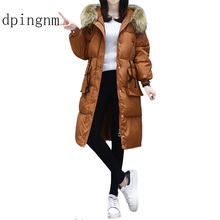 New Arrival Women Winter Jacket Fur Collar Hooded Down Cotton Female Coat parka Long Parka Warm Thicken Outwear 2024 - buy cheap