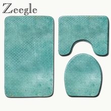 Zeegle-alfombra de baño con estampado 3D, cubierta de tapa de inodoro, alfombrillas de suelo de baño de microfibra 2024 - compra barato