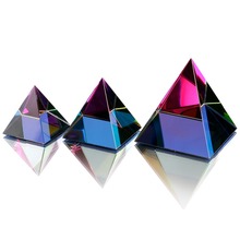 3 Sizes Egypt Egyptian Crystal Glass Pyramid Feng Shui Crystals Craft Ornament Chakra Healing Amulet Home Decor (Multi Color) 2024 - buy cheap