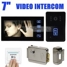 DIYSECUR 7 Inch Monitor Touch Video Door Phone Intercom Doorbell Home Security IR Camera Electronic Lock RFID Keyfobs 2024 - buy cheap