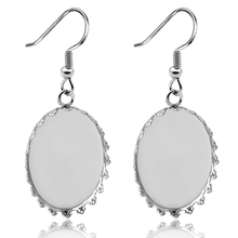 Pendientes de acero inoxidable 2019 para mujer, base en blanco, 10 Uds., 13x18/18x25mm, accesorios para fabricación de joyas DIY, venta al por mayor 2024 - compra barato