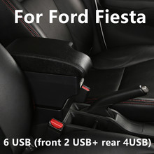 For Ford Fiesta Armrest Box Fiesta MK6 7 Universal Car Central Armrest Storage Box modification accessories 2024 - buy cheap