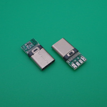 Conector macho de soldadura OTG USB-3.1, conector USB 3,1 tipo C de 12 pines con enchufes de placa PCB, terminales de línea de datos para Android, 5 uds. 2024 - compra barato