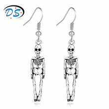 Brincos pendurados de ossos do corpo humano dongle sheng, joias femininas punk de esqueleto para mulheres, brincos de borla 2024 - compre barato