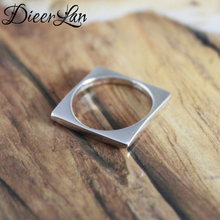 Anéis quadrados cor de prata para mulheres, joia da moda aberta, anel de dedo ajustável, frete grátis 2024 - compre barato