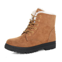 Cozulma feminino inverno quente forro de pelúcia rendas botas de trabalho feminino moda rebanho sapatos de renda botas de tornozelo mais tamanho 35-44 2024 - compre barato