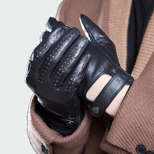 Mens Genuine Leather Gloves Male Breathable Goatskin Thin Spring Summer Autumn Driving Anti-skid Mittens Men Gloves ML045 2024 - buy cheap