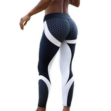 New Mesh Pattern Print Leggings Fitness Leggings For Women Sporting Workout Leggins Elastic Trousers Slim Black White Pants 2024 - buy cheap