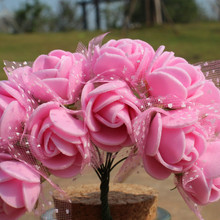 HMini Papel Artesanal Rosa Flor Artificial Para Decoração de Casamento DIY Grinalda Presente Scrapbooking Artesanato Flor Falsificada 2024 - compre barato