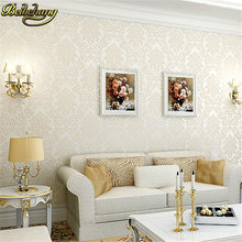 beibehang  Modern papel de parede 3d wallpaper Luxury Flocking Floral Damask Wall paper Roll For Living room Bedroom TV Backdrop 2024 - buy cheap