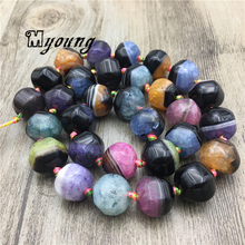 Faceted Agates Quartz Druzy Stone Loose Beads,Natural Gems Stone Space Beads For DIY Jewelry MY2108 2024 - buy cheap