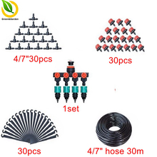 30 м 4/7 шланг микро полив цветы костюмы 30 отверстие капельная головка ландшафтное ирригационное оборудование капельный Набор для полива 2024 - купить недорого