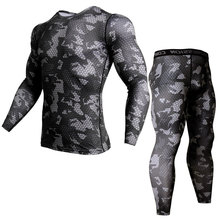 3D T-Shirt Compression Set Men Running Jogging Suits Fitness Sports Sets Long Sleeve Shirt And Pants Gym Workout Tights 2024 - buy cheap