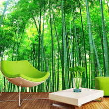Пользовательские 3D настенной Бумага Гостиная Спальня диван ТВ фон роспись бамбуковый лес пейзаж настенная Бумага roll 2024 - купить недорого