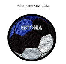 50.8MM wide ESTONIA football shipping to team work/circle small patch/iron on backing 2024 - buy cheap