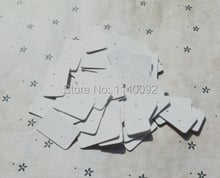 Free shipping wholesales white blank earring tags 1.5x2.5cm/labels/jewelry packing tags/cards/blank paper tags 500 pcs a lot 2024 - buy cheap