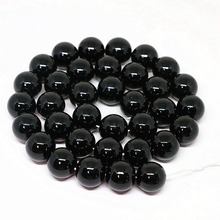 Free shipping black round baking paint glass loose beads 4,6,8,10,12,14mm hot sale spacers accessories diy jewelry 15inch B1629 2024 - buy cheap