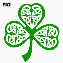 YJZT 11.9CM*12.7CM Lreland Shamrock Personality The Tail Of The Car Reflective Car Sticker Motorcycle Accessories C1-7743 2024 - buy cheap