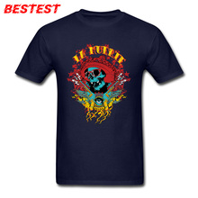 La Muerte Футболка мужская футболка "Funky" Calavera очки с принтом черепа одежда синие топы Лето Осень Хип-хоп футболки рок н ролл 2024 - купить недорого