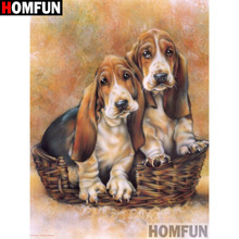 HOMFUN Full Square/Round Drill 5D DIY Diamond Painting "Animal dog" Embroidery Cross Stitch 3D Home Decor Gift A13046 2024 - buy cheap