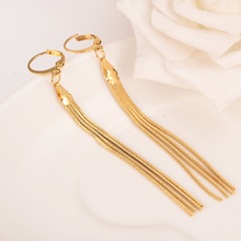 Gold Dubai Charms Jewelry long tassels drop Earrings for women  brincos Vintage girls kids bridal Christmas gift charms 2024 - buy cheap