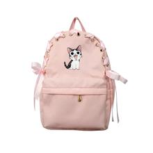 New Japanese Chi Cat School Nylon Backpacks Chi's Sweet Home Printing Teenage Girl Bow Backpack Student School Travel Women Bag 2024 - buy cheap