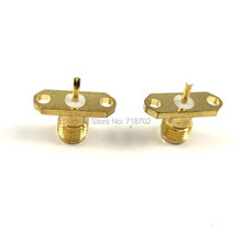 Free Shipping 100pcs SMA Female 2 Hole Panel Mount Jack With Solder Post Terminal Connector 2024 - buy cheap