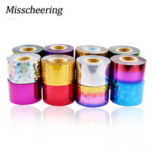 Nail Art Transfer Foil Sticker,1roll 4cmX120m Colorful Hot Aluminum Nail Wraps Decals,DIY Manicure Nail Decoration Tools 2024 - buy cheap