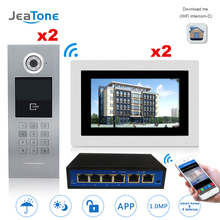 7'' Touch Screen WIFI IP Video Door Phone Intercom 2 Floors 2 Doors Building Access Control System Support Password/IC Card/POE 2024 - buy cheap