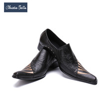 Винтажная деловая Мужская обувь из натуральной кожи, с квадратным носком 2024 - купить недорого