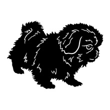 18*12.7CM Pekingese Dog Cute Animal Body Decoration Decal Funny Cartoon Motorcycle Car Sticker C6-0878 2024 - buy cheap