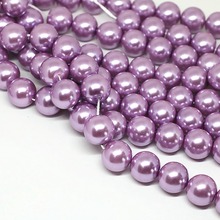 Романтические фиолетовые круглые бусины с имитацией жемчуга 4-14 мм высококачественные женские ювелирные аксессуары 15 дюймов B1620 2024 - купить недорого