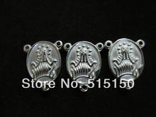 20pcs Surgical Stainless Steel jewelry finding / making RELIGIOUS Jesus oval pendant charms 16*20mm wholesale DIY Rosary chain 2024 - buy cheap