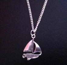 10 Pcs  Sailboat Yacht Charms Pendant Necklace Fashion Jewelry DIY For Women&Men Gift 2024 - buy cheap
