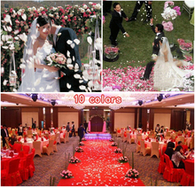 Pétalas de rosas de seda artificiais, 100 peças, barato, decorações de casamento, festa, festival, mesa, confete, decoração 9 cores 2024 - compre barato