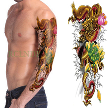 Waterproof Temporary Tattoo Sticker dragon full arm fake tatto flash tatoo sleeve large size for men women lady 2024 - buy cheap