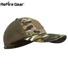 ReFire Gear Tactical Camouflage Mesh Baseball Cap Men Casual Breathable Sun Protection Snapback Combat Army Hat with Mesh Side 2024 - buy cheap