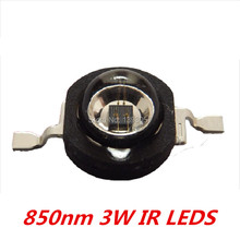 Emisor de cuentas LED de alta potencia para cámara de seguridad CCTV, IR de diodo infrarrojo 850nm, 3W, 50 Uds., DC1.8-2.2V, color negro 2024 - compra barato