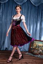 Halloween cosplay German Beer Festival brown Long Skirt Female Maid Beer girl lolita love costume The Bavarian tradition 2024 - buy cheap