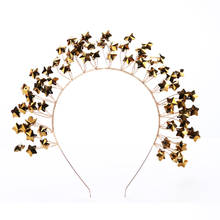 Fashion Headbands Star Pattern Hairbands Gold Color Bridal Hair Jewelry Party Ceremony Hair Accessories Wedding Bride Headdress 2024 - buy cheap
