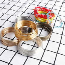 100 bucles de diámetro, 6CM de ancho, 0,6 MM de alambre de acero con abalorios de memoria para hacer pulseras y brazaletes de joyería DIY 2024 - compra barato