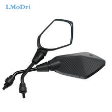 LMoDri 2Pcs/Pair Motorcycle Mirror Scooter E-Bike Rearview Mirrors Electrombile Back Side Convex Mirror 8mm 10mm Carbon Fiber 2024 - buy cheap