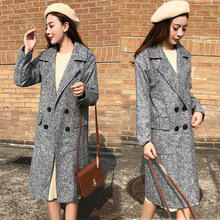 New Thin Wool Blend Coat Women Long Sleeve Turn-down Collar Outwear Jacket Casual Autumn Winter Elegant Overcoat Z1781 2024 - buy cheap