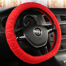 Car Steering Wheel Cover D Shape Soft Short plush Winter For Nissan Qashqai J11 X-trail T32 For Kia Sportage Optima GOLF 7 2015 2024 - buy cheap