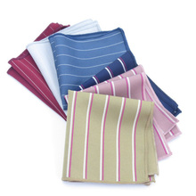 New Striped Scarves Hankerchief Men Cotton Hankies Men's Pocket Square Handkerchiefs Wedding Party Accessories Mens Pocket Hanky 2024 - buy cheap
