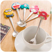 Utensils Spoon Baby Solid Feeding Kids Dinnerware Sets Baby Tableware flatware Cartoon Minions utensils stainless steel spoon 2024 - buy cheap