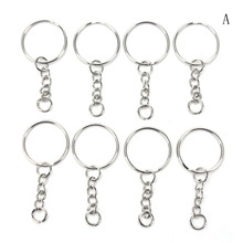 3 Styles Jewelry Keychain Key Ring Stainless Alloy Circle DIY 25mm Keyrings 100 Pcs/Set Silvery Key Chains 2024 - buy cheap